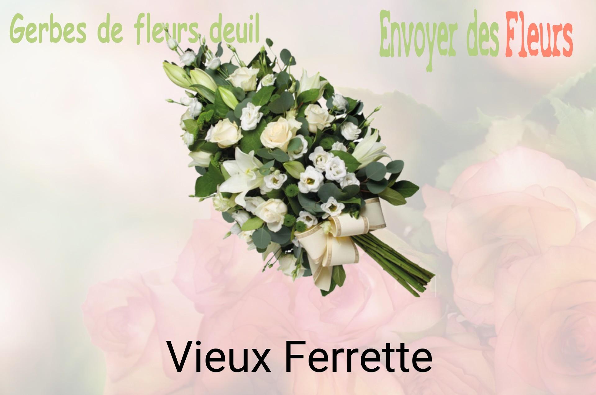 Gerbe de fleurs de deuil livrée à Vieux-Ferrette
